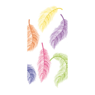 Banner "Feather" paper - Material:  - Color: multicoloured - Size: 180x90cm