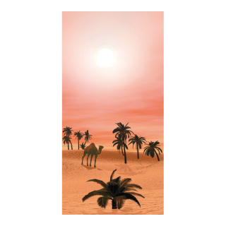 Banner "Desert with camel" paper - Material:  - Color: brown/orange - Size: 180x90cm