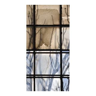 Motivdruck "Fenster mit Ästen", Papier, Größe: 180x90cm Farbe:    #