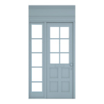  Motivdruck Weiße Tür aus Stoff