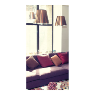 Banner "Room with couch" fabric - Material:  - Color: multicoloured - Size: 180x90cm