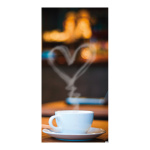  Motivdruck Kaffee mit Herz aus Papier