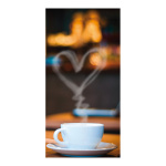 Motivdruck Kaffee mit Herz aus Stoff