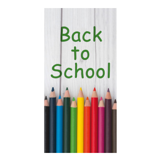 Banner "Back to school" fabric - Material:  - Color: multicoloured - Size: 180x90cm