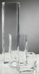 Vase Square, Glas klar, H 28cm, Ø 14x14cm (leicht...