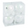 Boules de Noel blanc irisé 4 pcs./blister plastique Color: blanc/irisé Size: Ø 10cm