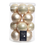 Set of 16 Christmas balls 8x shiny 8x matt - Material:  -...