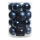 Set of 20 Christmas balls 10x shiny 10x matt - Material:  - Color: dark blue - Size: Ø 6cm