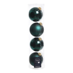 Set of 4 Christmas balls 2x shiny & 2x matt -...
