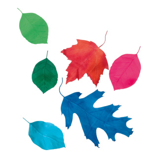 Leaves set of 6 made of paper - Material:  - Color: multicoloured - Size: ca. 15-50cm