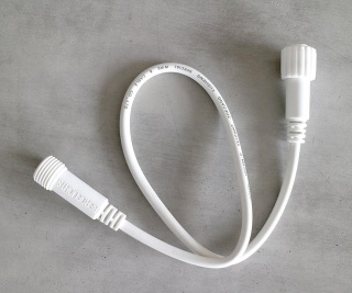 LED extension cable  - Material: extension cable made of rubber for fairy lights - Color: white - Size: 50cm