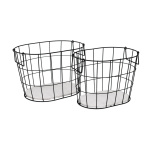Metal baskets set of 2 - Material: oval - Color:...