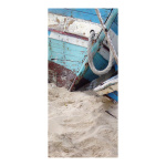 Motivdruck Fischerboote am Strand, Stoff, Größe: 180x90cm...
