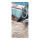 Motif imprimé "Bâteaux de pêche à la plage" tissu  Color: nature Size: 180x90cm