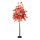 Ahornbaum Blätter aus Kunstseide,Stamm aus Hartpappe     Groesse:200cm, Holzfuß: 24x24x3cm    Farbe:braun/rot