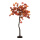 Ahornbaum Blätter aus Kunstseide,Stamm aus Hartpappe     Groesse:150cm, Holzfuß: 20x20x2,5cm    Farbe:braun/rot