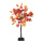 Ahornbaum Blätter aus Kunstseide,Stamm aus Hartpappe     Groesse:90cm, Holzfuß: 15x15x2,5cm    Farbe:braun/rot