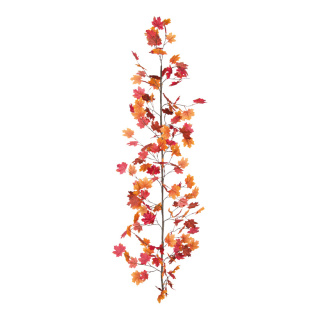 Guirlande de feuilles dérable  en soie artificielle/plastique Color: brun/rouge Size: 180cm