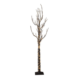 Tree with 500 LEDs - Material: out of hard cardboard - Color: brown/white - Size: 180cm X Holzfuß: 22x22x3cm