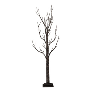 Baum mit 400 LEDs, aus Hartpappe, IP44 Stecker     Groesse:150cm, Holzfuß    Farbe:braun/weiß