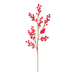 Branche de baies  en plastique Color: rouge Size: 70cm X Stiel: 28cm