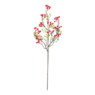 Branche de baies  en plastique/styropor Color: rouge Size: 70x30cm