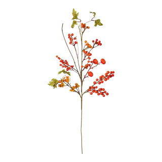 Twig with berries  - Material: out of styrofoam/plastic - Color: orange/yellow - Size: 80x28cm X Stiel: 35cm
