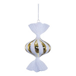 Bonbon  en plastique Color: or/blanc Size: 17cm