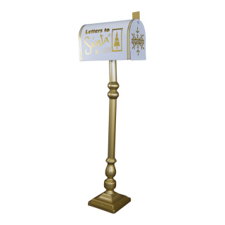 Mail box  - Material: out of metal - Color: white/gold - Size: 105cm