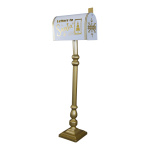 Mail box  - Material: out of metal - Color: white/gold -...