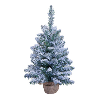 Noble fir tree 76 tips - Material: out of plastic - Color: green/white - Size: 60cm