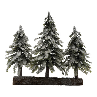 Noble fir 3 pcs. - Material: out of plastic/wooden - Color: grün/weiß - Size: avec pied en bois X 34cm