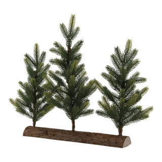 Noble fir 3 pcs. - Material: out of plastic/wooden - Color: grün/braun - Size: avec pied en bois X 45cm