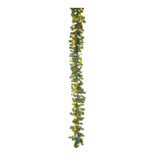 Noble fir garland 200 tips 120 LEDs - Material: out of plastic - Color: green/warm white - Size: 270x25cm