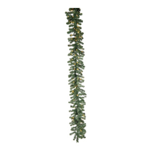 Noble fir garland 220 tips 120 LEDs - Material: out of plastic - Color: green/warm white - Size: 270x30cm