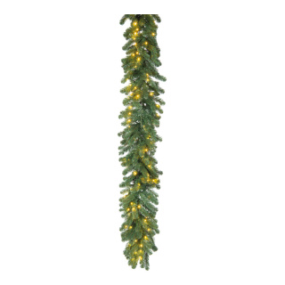 Noble fir garland 260 tips 120 LEDs - Material: out of plastic - Color: green/warm white - Size: 270x40cm