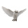 Eule aus Styropor/Federn, mit gespreizten Flügeln, mit Hänger     Groesse:30x50x24cm    Farbe:weiß
