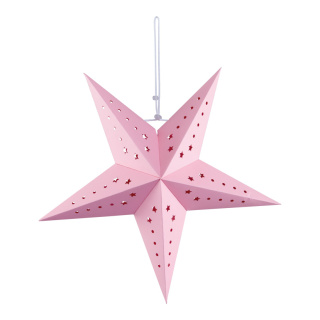 Folding star 5-pointed - Material: out of cardboard - Color: pink - Size: Ø 40cm