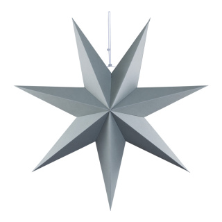 Folding star 7-pointed - Material: out of cardboard - Color: grey - Size: Ø 60cm