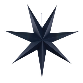 Folding star 7-pointed - Material: out of cardboard - Color: black - Size: Ø 90cm