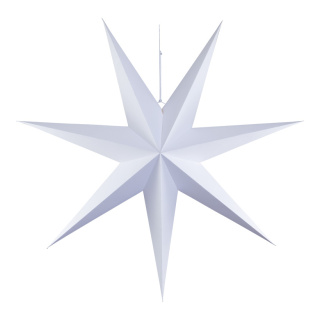 Folding star 7-pointed - Material: out of cardboard - Color: white - Size: Ø 90cm