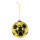 Fußballkugel aus Glas, zum Hängen, glänzend Abmessung: Ø 8cm Farbe: gold/schwarz