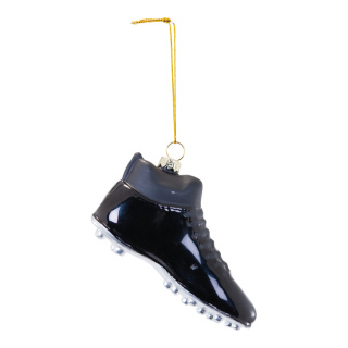 Soccer shoe-ornament  - Material: out of glass - Color: black - Size: 10x5cm