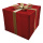 Boîte cadeau  en aluminium/polyester Color: rouge/or Size: 100x100x84cm