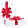 Paquet cadeau  en polystyrène Color: blanc/rouge Size: 40x20x8cm