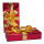 Geschenkpäckchen aus Styropor, mit Folienschleife     Groesse:40x20x8cm    Farbe:rot/gold