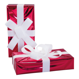 Paquet cadeau  en polystyrène Color: rouge/blanc Size: 25x12x5cm