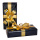 Geschenkpäckchen aus Styropor, mit Folienschleife     Groesse:25x12x5cm    Farbe:schwarz/gold
