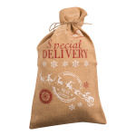 Jute-Geschenksack Special Delivery, bedruckt, mit Schnur...