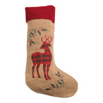 Jute Christmas sock  - Material: out of velvet - Color:...